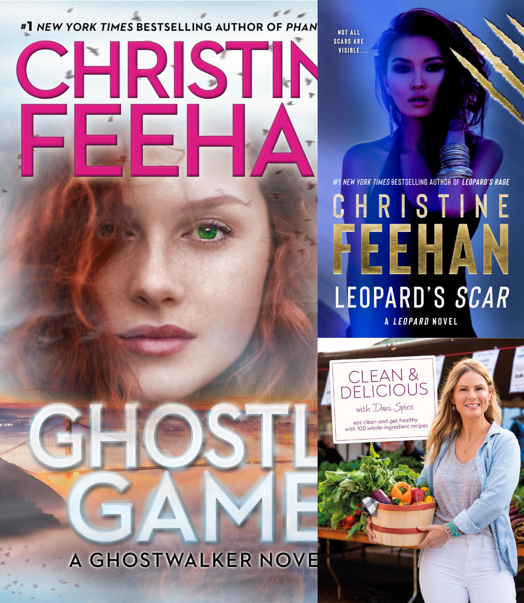 Christine Feehan's Ghostly game, Leopard's Scar and Dani Spies -  clean & delicious